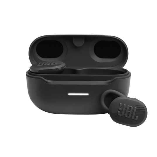 JBL Endurance Race TWS - Black - Waterproof true wireless active sport earbuds - Hero